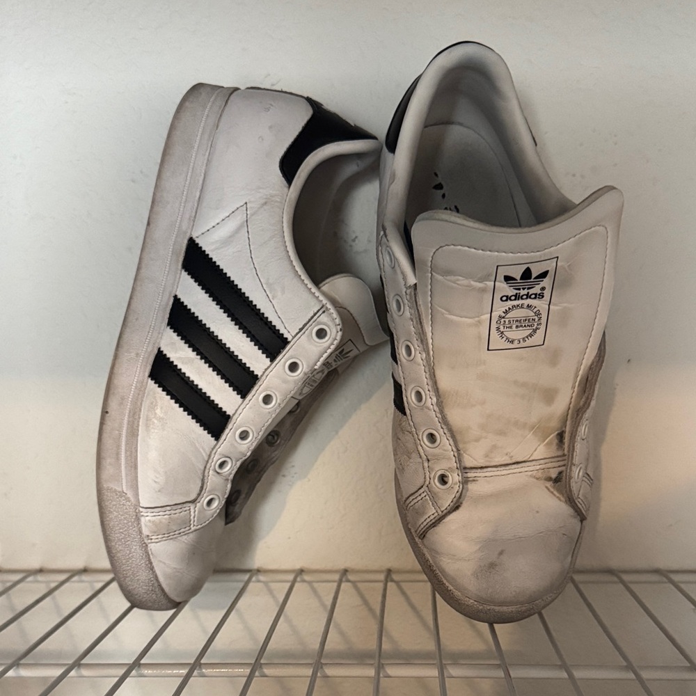 Adidas Men's Classic White and Black Sneakers
